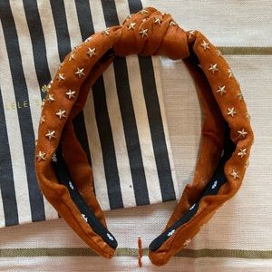 Lele Sadoughi Copper Star-Studded Silk Headband